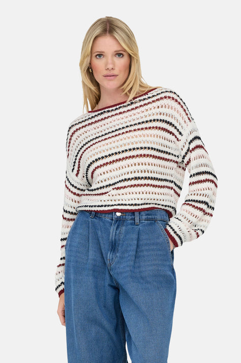 Pull met ronde hals - multicolor