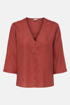 Rode blouse met lange mouwen van JDY, losse en relaxte pasvorm.