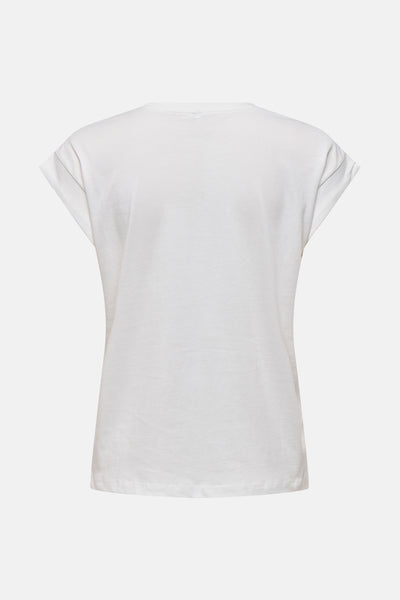 Top uni manches courtes Blanc - ONLY®
