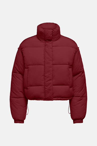 Veste courte rouge de ONLY, avec col montant et coupe courte.