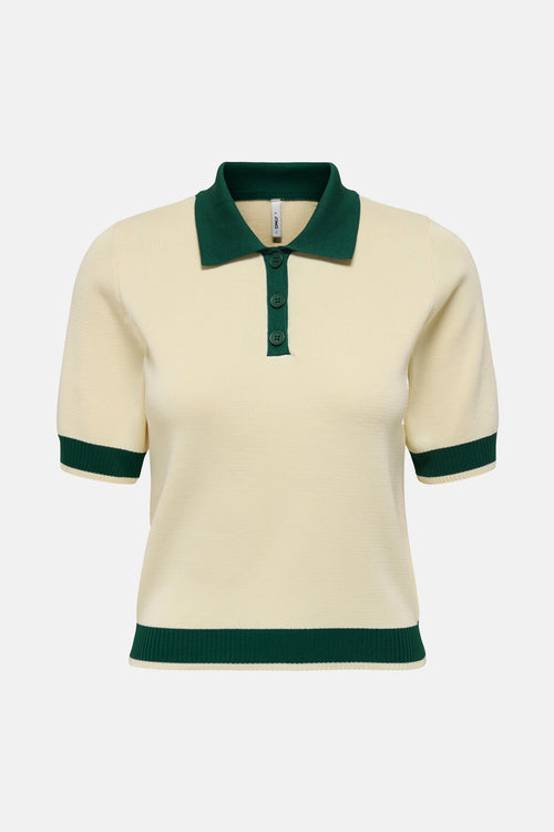 Polo met korte mouwen - beige