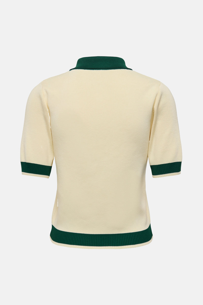 Polo met korte mouwen - beige