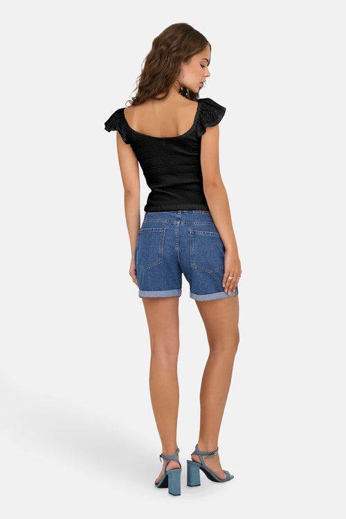 ONLMACY S/S O-NECK MIX TOP BOX JRS
