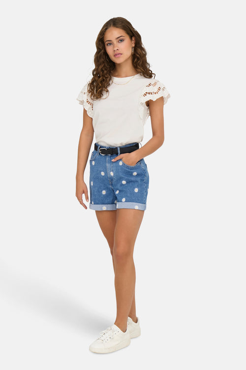 ONLMACY S/S O-NECK MIX TOP BOX JRS