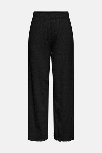 Pantalon noir de ONLY avec une texture gaufrée et une coupe ample.
