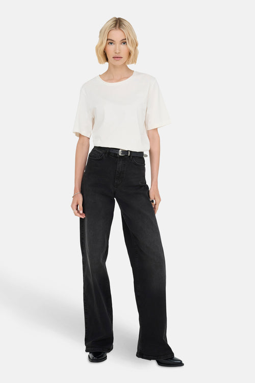 Jean large black denim - JDY