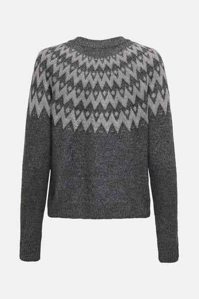 Pull col rond gris - ONLY®