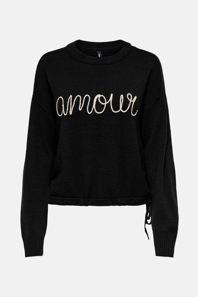 Pull à col rond - noir