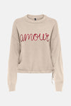 Pull col rond beige - ONLY®