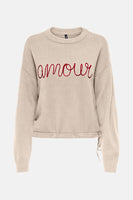 Pull col rond beige - ONLY®