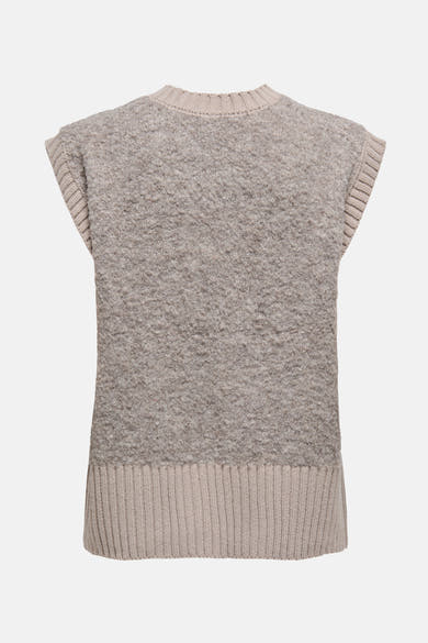 Débardeur beige par ONLY®, en tricot texturé avec finitions côtelées.