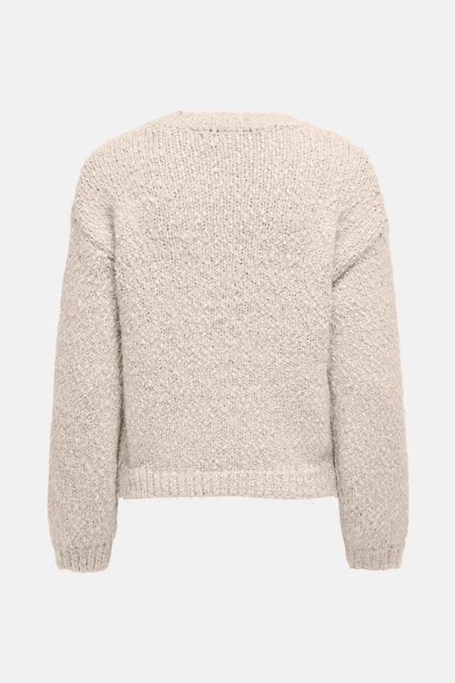 Pull met ronde hals - beige