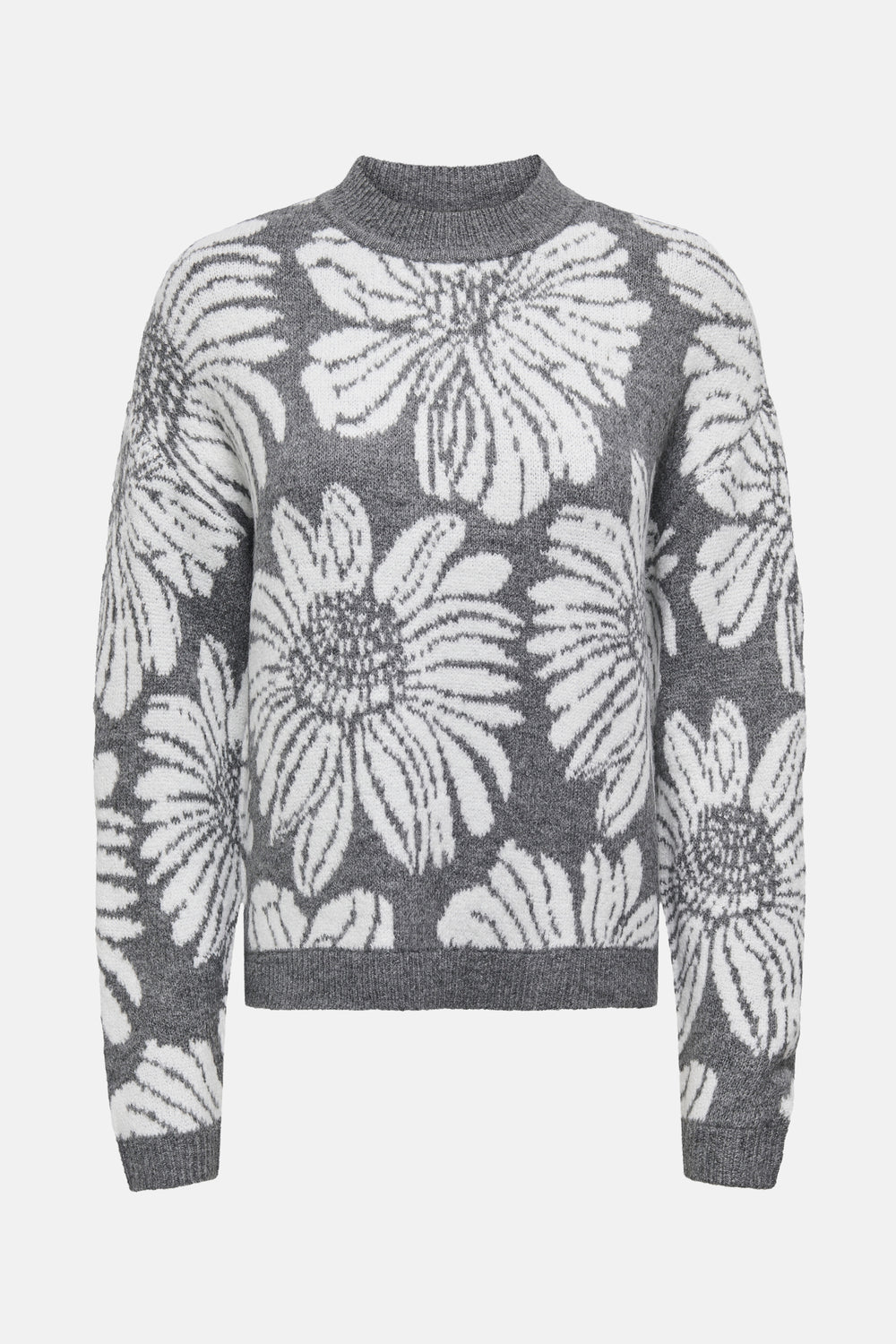 JDYSIGNE L/S O-NECK FLOWER JACQ PULL KNT