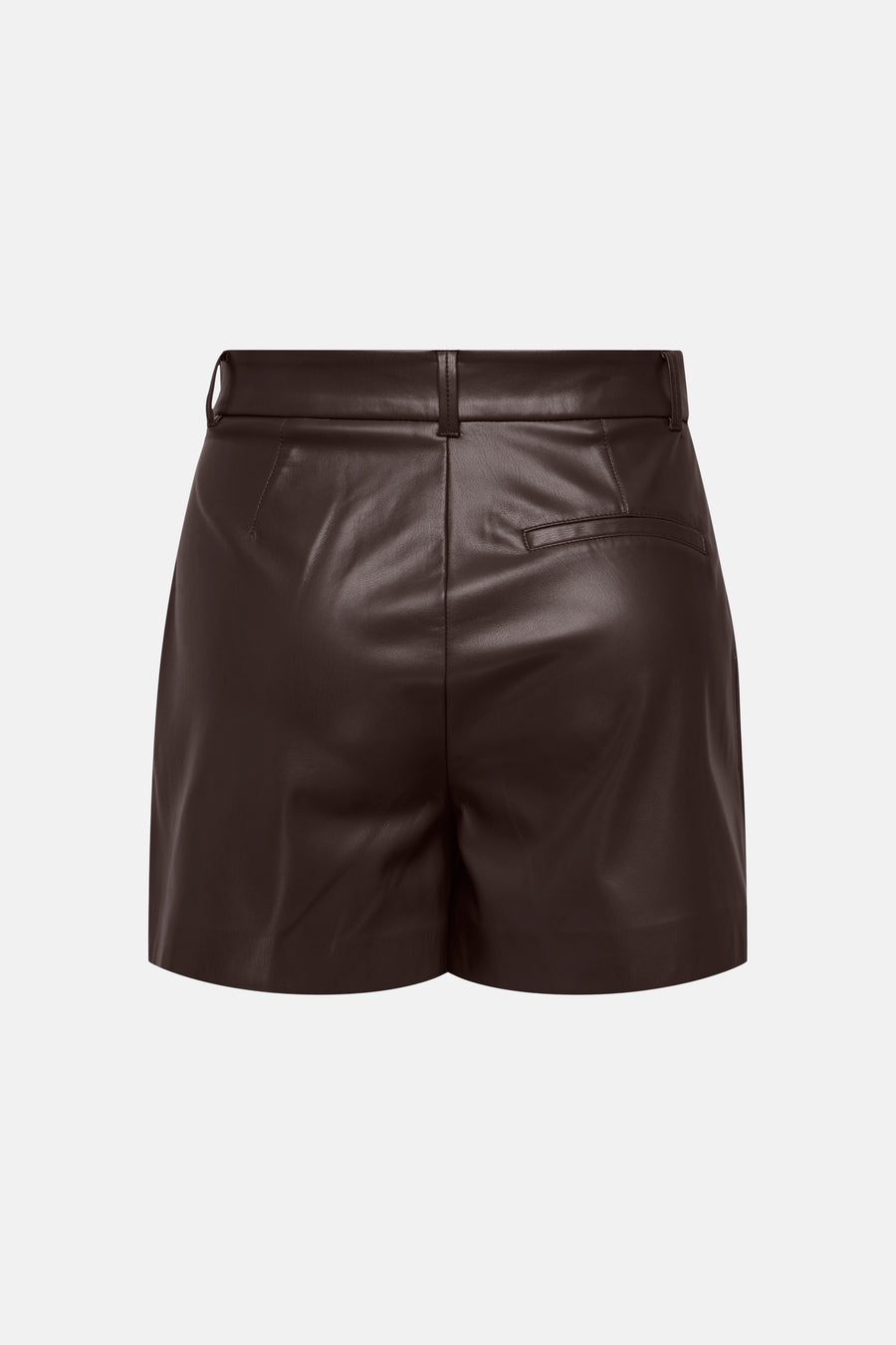 Short brun ONLY® vu de dos, avec passants de ceinture et poches arrière