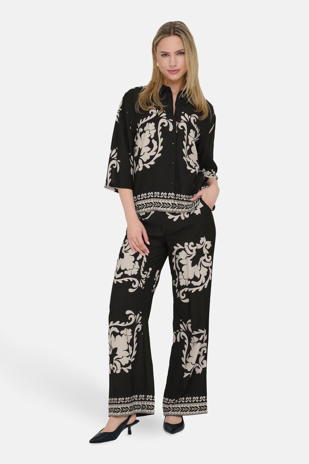 Hemd met lange mouwen - Zwart