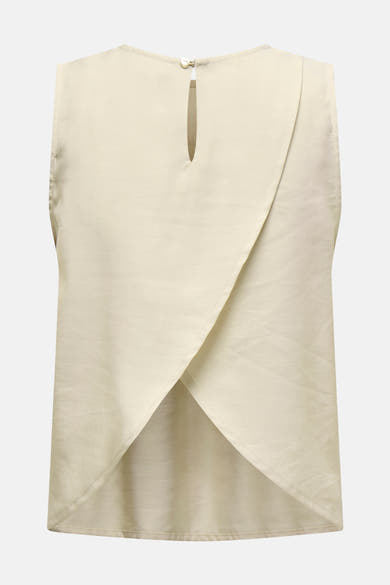 Blouse beige de JDY avec fermeture goutte d'eau et design croisé au dos.