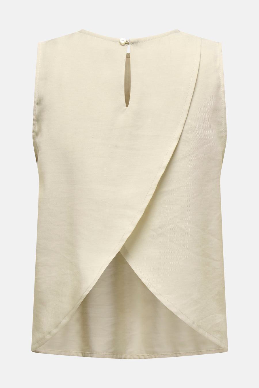 Blouse beige de JDY avec fermeture goutte d'eau et design croisé au dos.
