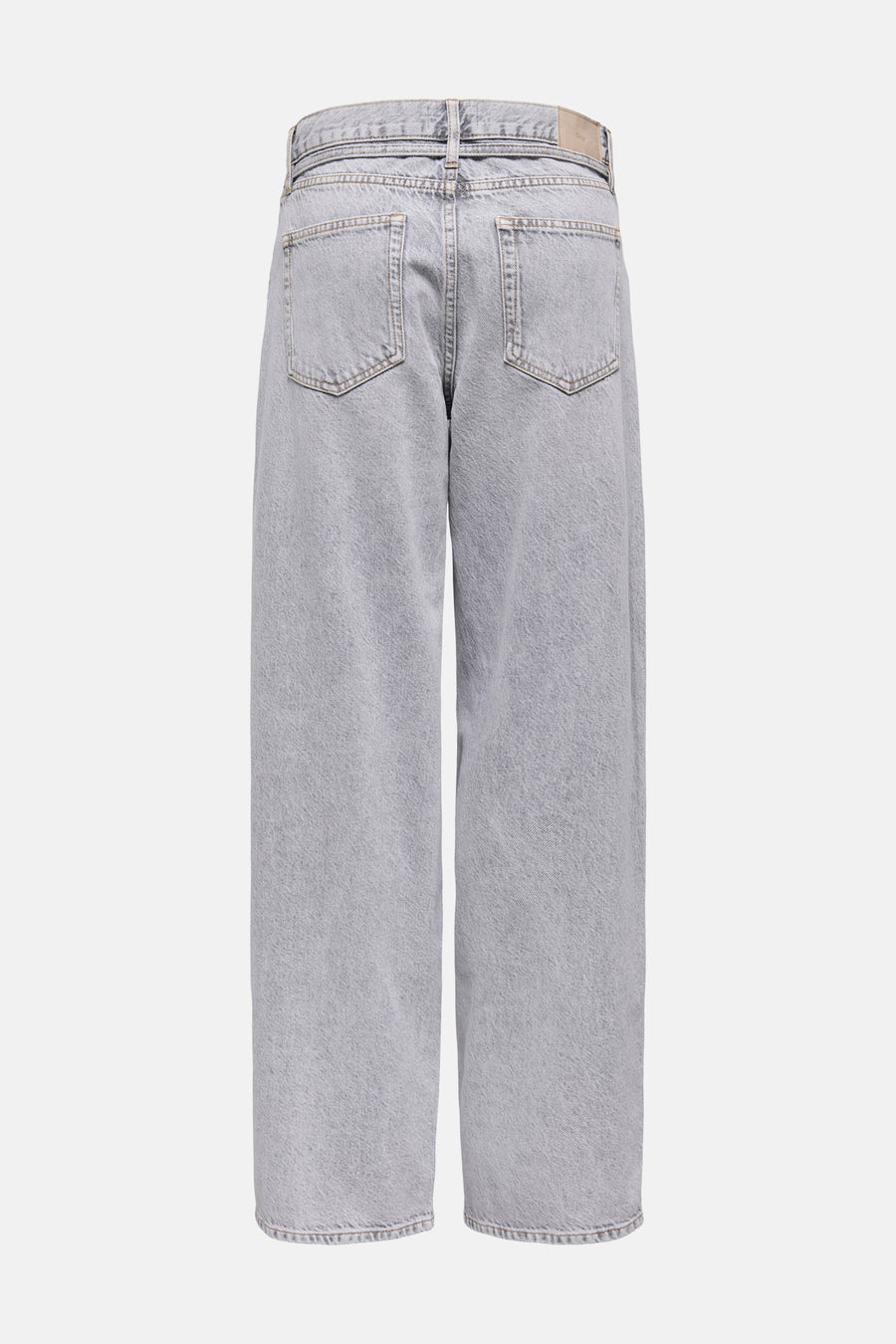 Jean droit en denim gris clair de ONLY, avec poches arrière plaquées et passants de ceinture