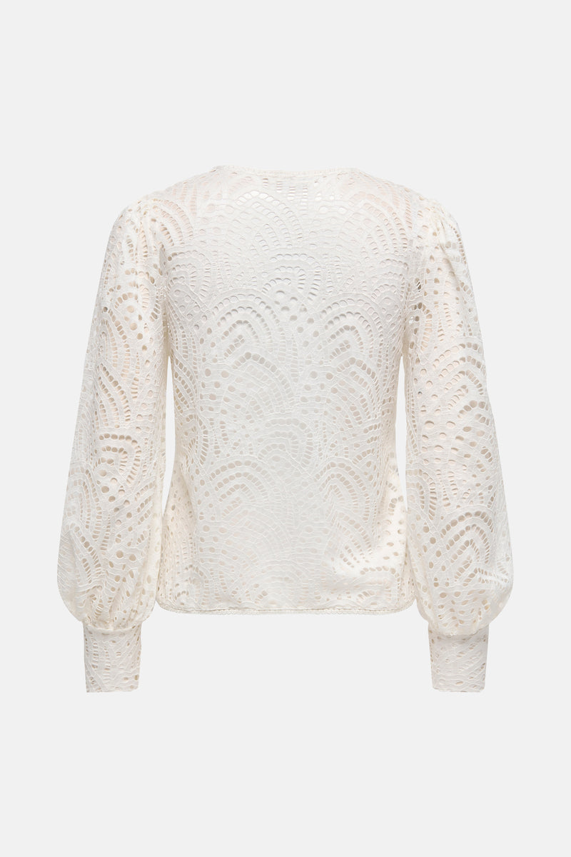 Blouse met lange mouwen - ecru