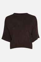 Pull met ronde hals - bruin