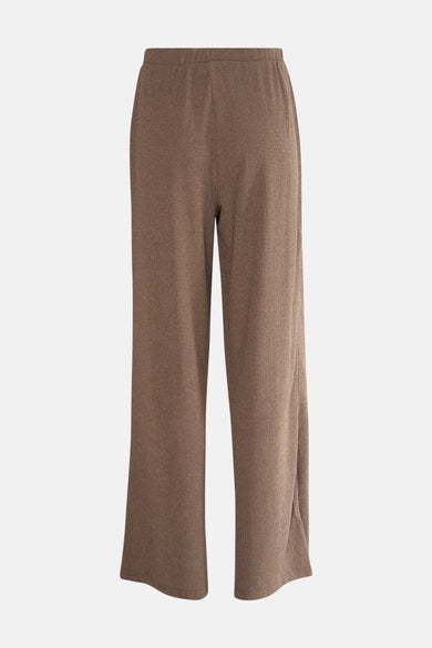 Pantalon beige en tricot de JDY, coupe ample et jambes larges.
