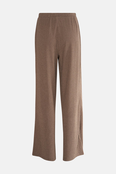 Pantalon beige en tricot de JDY, coupe ample et jambes larges.