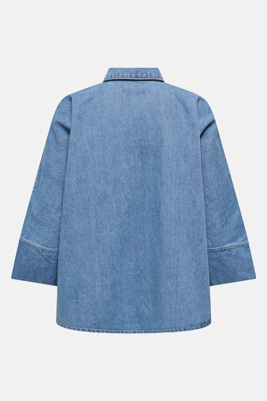 ONLGRACE 3/4 SLV SHIRT EMB FLOWER DNM
