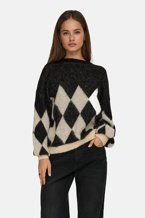 Pull met ronde hals - multicolor