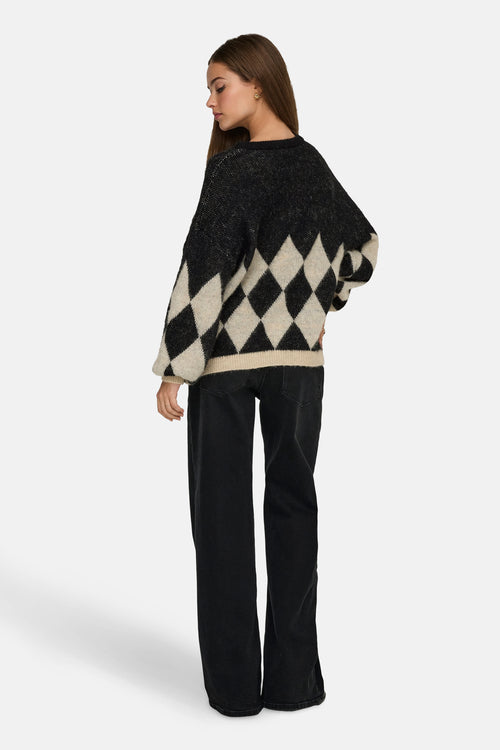 Pull met ronde hals - multicolor