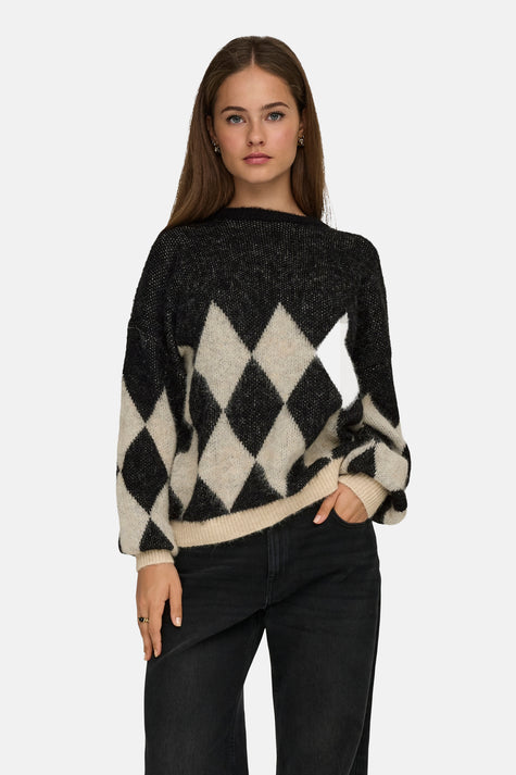 Pull met ronde hals - multicolor