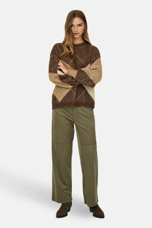 ONLNOEME LIFE LS JQ O-NECK KNT