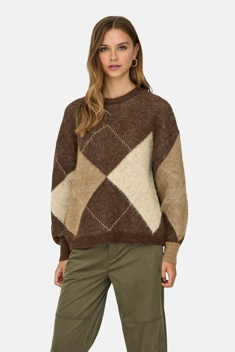 ONLNOEME LIFE LS JQ O-NECK KNT