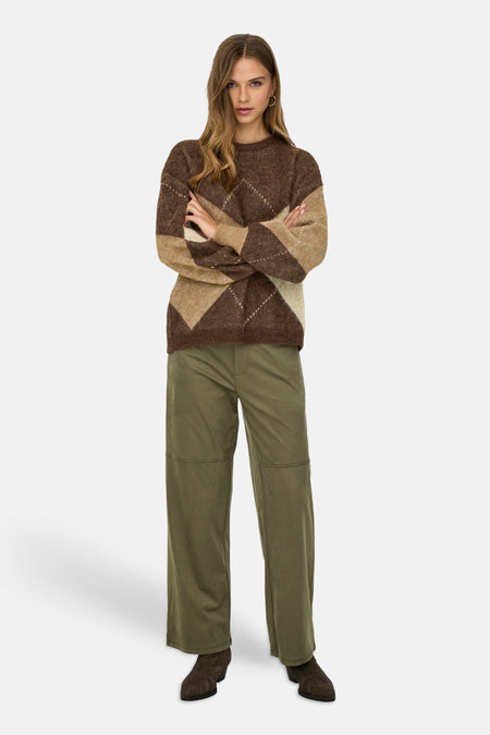 Pull O-hals - Chestnut