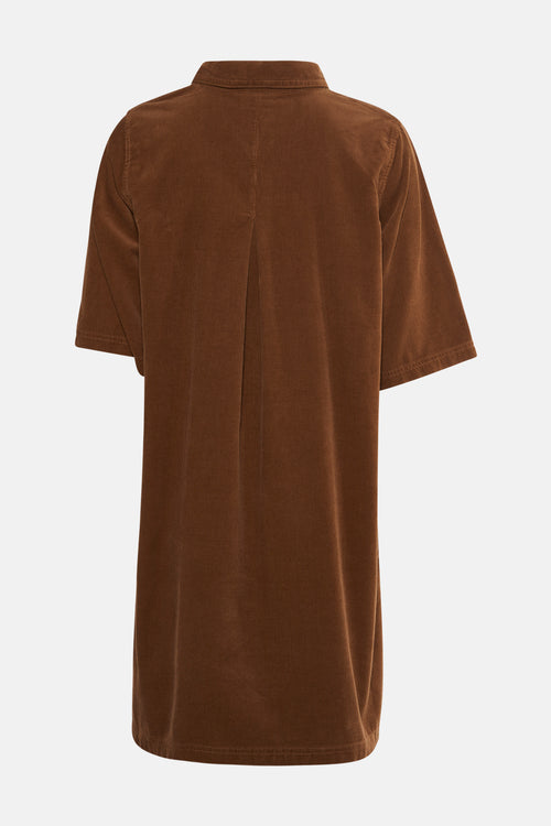 Robe à manches courtes - Brun