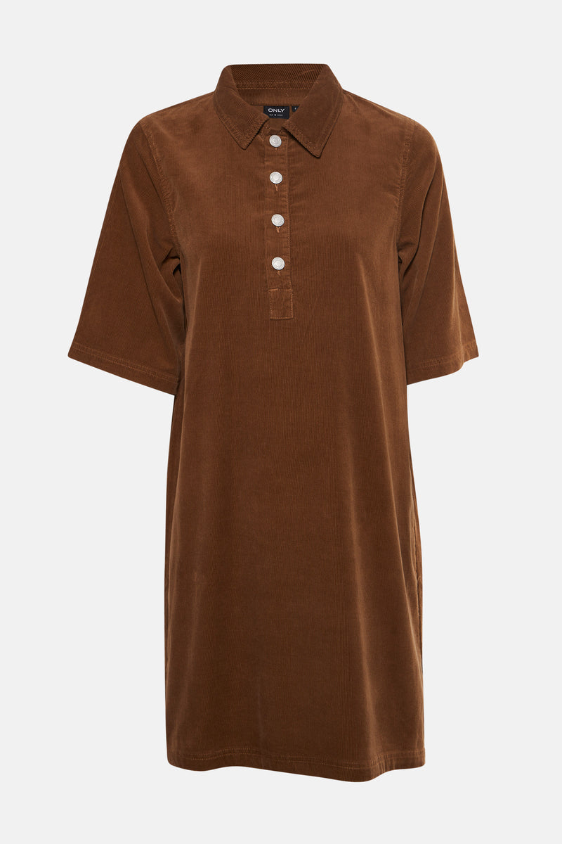 Robe à manches courtes - Brun