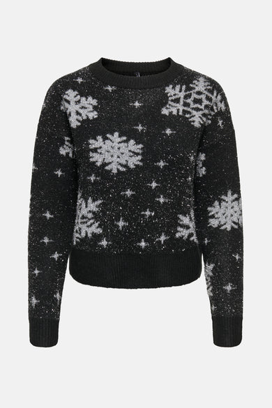 ONLXMAS ROLFA LS ONECK SNOWFLAKES KNT