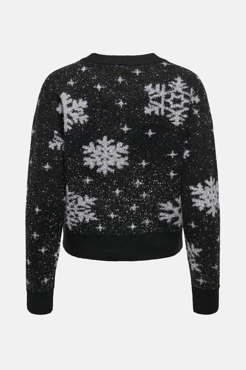 Pull met ronde hals - zwart