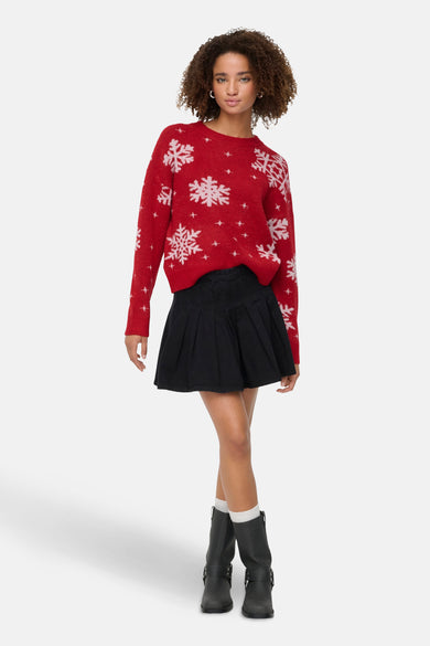 ONLXMAS ROLFA LS ONECK SNOWFLAKES KNT