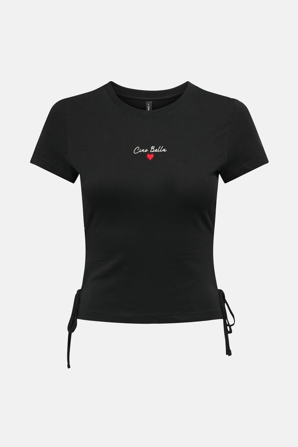 Top uni manches courtes Noir - ONLY®