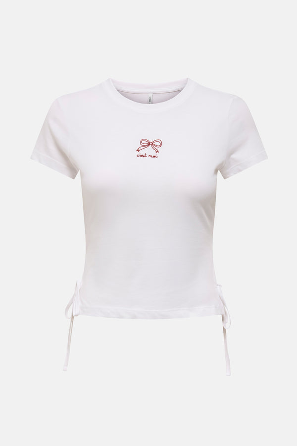 Top uni manches courtes Blanc - ONLY®