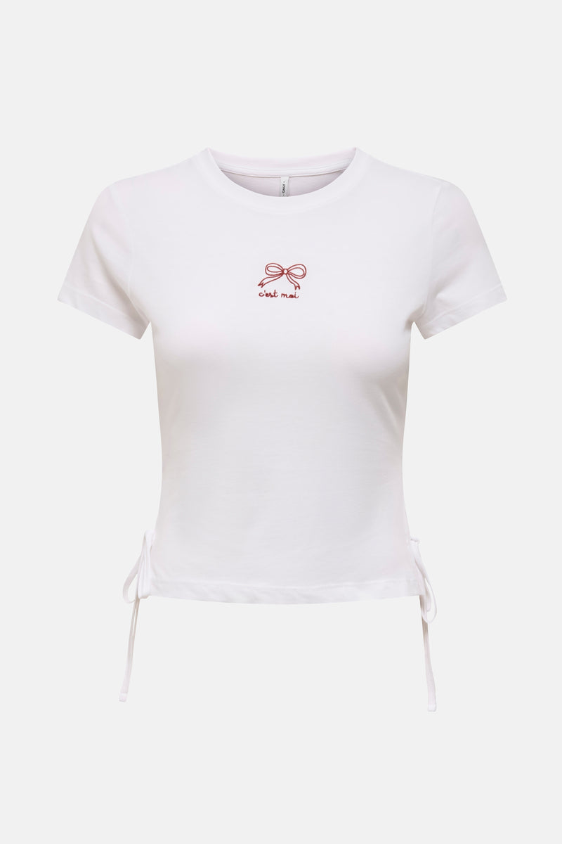 Top uni manches courtes Blanc - ONLY®