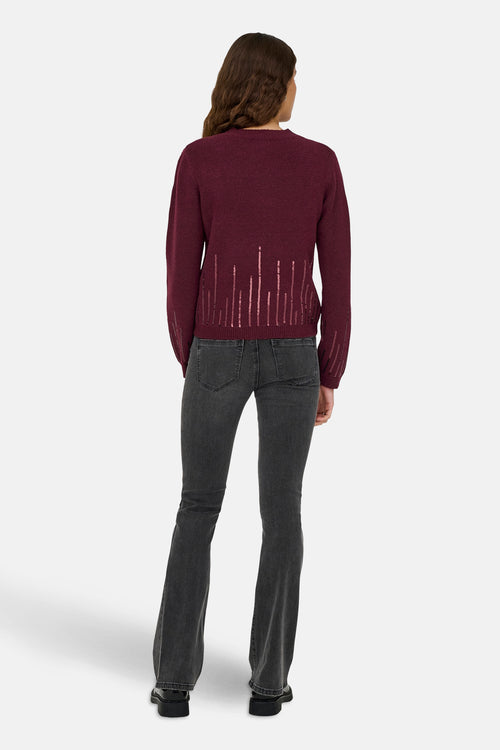 Pull met ronde hals - Bordeaux