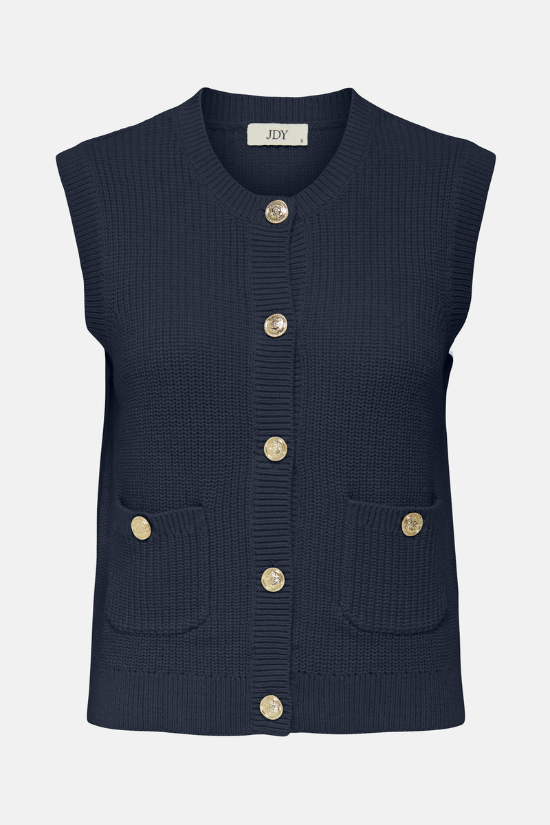 JDYSTELLA S/L O-NECK VEST KNT