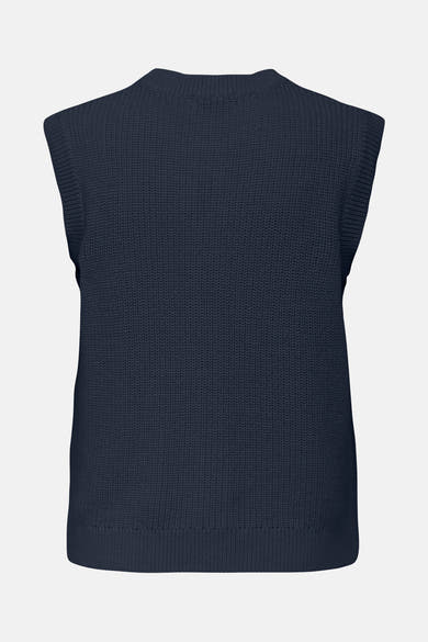 Débardeur bleu marine de JDY en maille texturée, vue de dos.