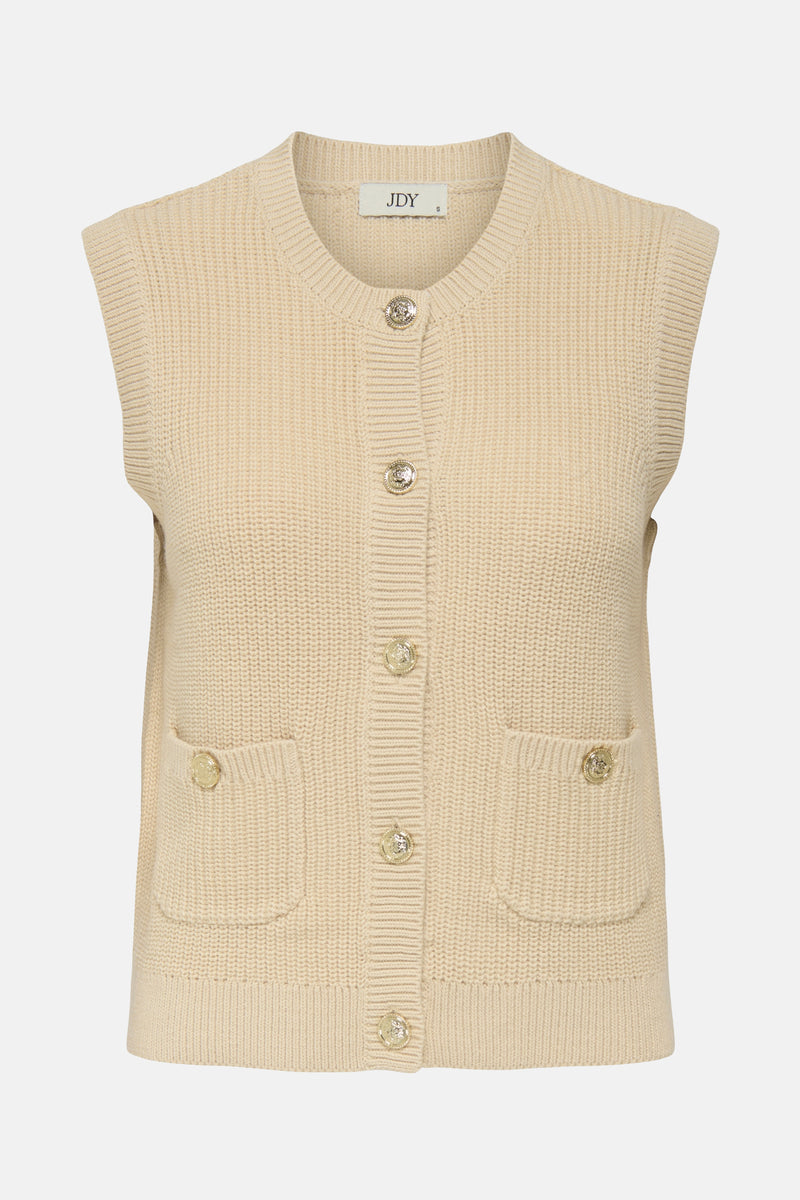 JDYSTELLA S/L O-NECK VEST KNT