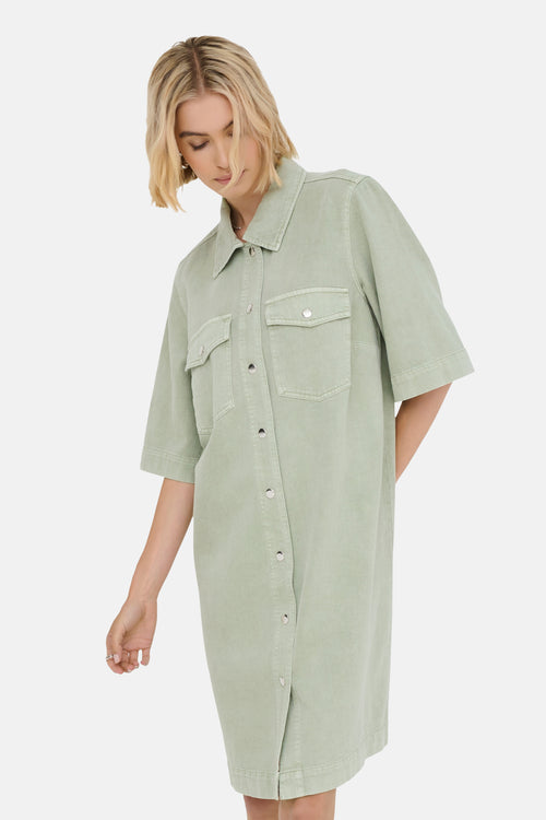 ONLBELLE-SILLA S/S BUTTON DRESS PNT