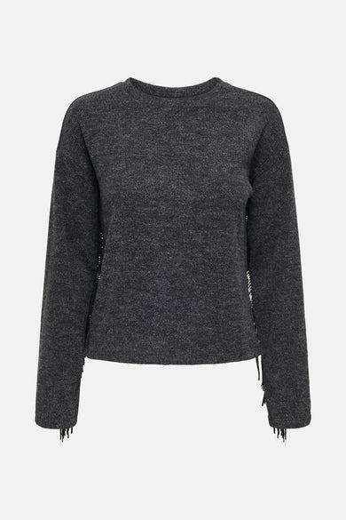 ONLJAKE LIFE L/S FRINGE TOP JRS