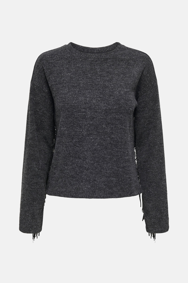 ONLJAKE LIFE L/S FRINGE TOP JRS