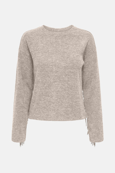 Pull à col rond - beige
