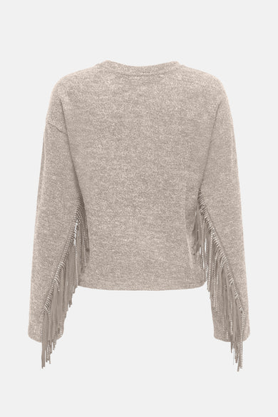 Pull à col rond - beige